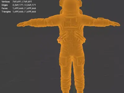 Spacesuit Astronaut EVA Suit 3D Model High Detail PBR 3D model