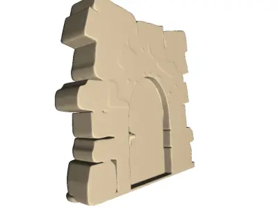Medieval Stone Door 4 3D print model purchase