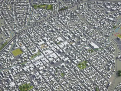 San Luis Obispo  Low-poly 3D model