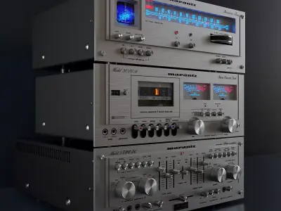 Hi-Fi Tower Marantz 3D Model Pack