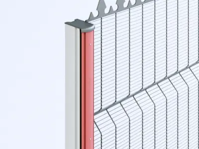 Clearvu Metal Wire Fencing System 3D model