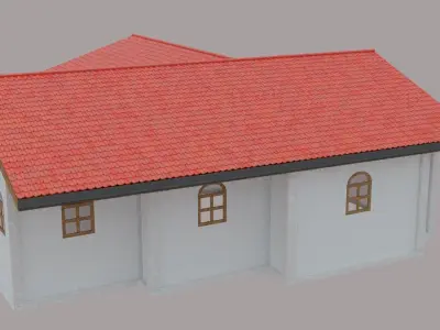 Retro house 3D model buy