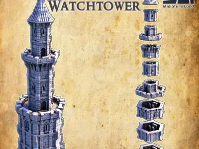 Imperial Watchtower - Tabletop Terrain - 28 MM 3D print model