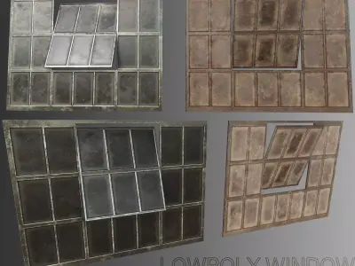 Window - Game Ready - PBR air filter Low-poly 3D model