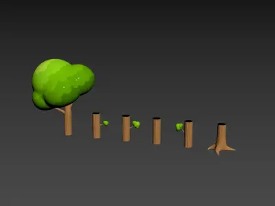 Prop302 Modular Tree 3D model