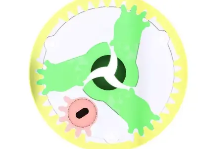 Iris mechanism for 3d printing-3DP3BLROD10A Free 3D print model