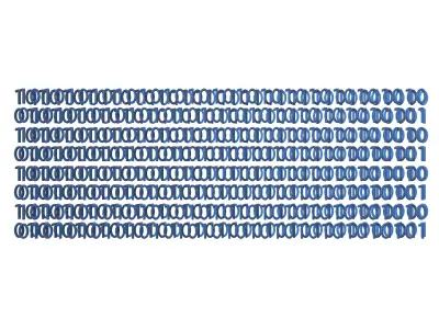 Binary 3D Style Background V2 002 3D model