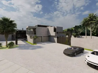 Casa Scene-villa-modern house 3D model 89