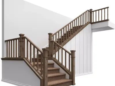 Traditional staircase 3D model
