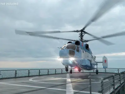  Soviet Kamov Ka-27 Helicopter with Interior Rigged 