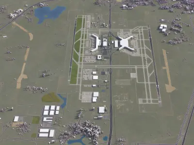 Haikou - 3D Airport Model Low-poly 3D model