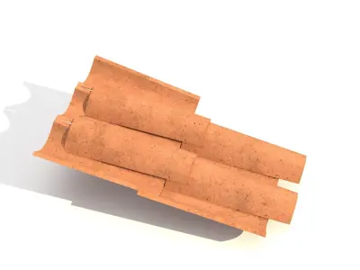 Traditional Clay Roof tiles  Free 3D model