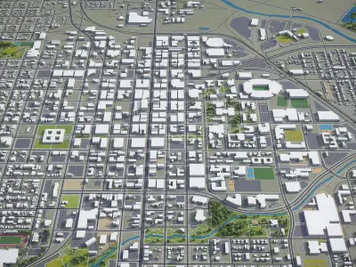 Linkoln - Nebraska  Low-poly 3D model