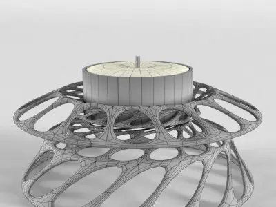 Small Candle Holder with Candle 3D model