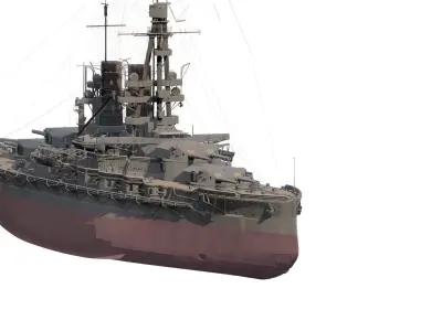IMPERIAL GERMAN NAVY WW1 BATTLESHIP 3D model