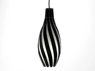 Swish striped pendant light 3D model