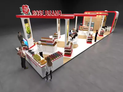 Exhibition Booth Stand 6x18m 3D model