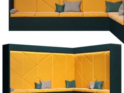 Restaurant and Office Lobi Seating 15 3D model