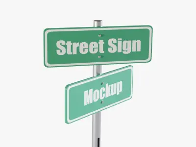 Street Sign Low-poly 3D model