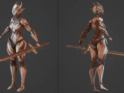 Mecha Lord Ramen Low-poly 3D model