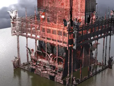 Magma Drake Cathedral Tower 1  3D model