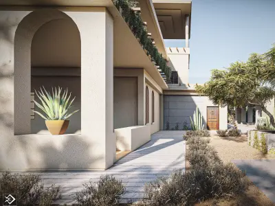 Desert House Low-poly 3D model