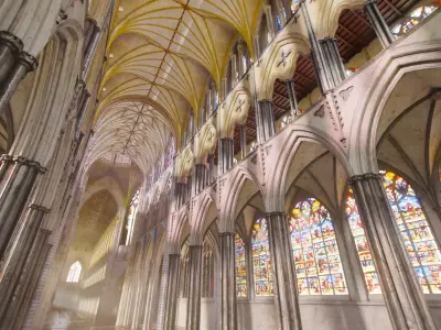 Gothic Nave Stained Glass Bottom - ONLY Low-poly 3D model