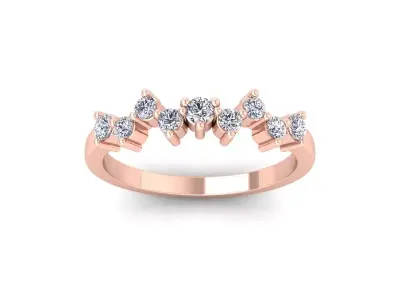 Light Woman Ring 3d Model and Render  3D print model