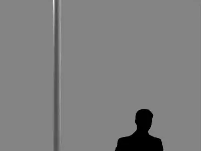 Victorian Street Lamp Low-poly 3D model