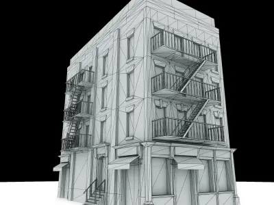 Nyc Building 02 Type 1 Low-poly 3D model