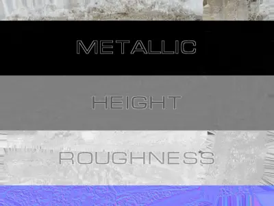 Snow 12 Road dirty PBR Low-poly 3D model