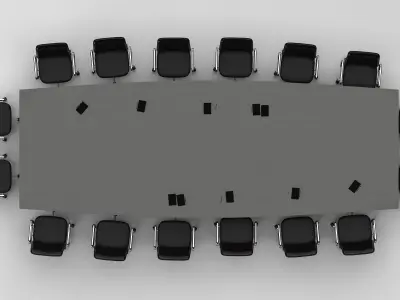 Conference Meeting Room Furniture 08 3D model