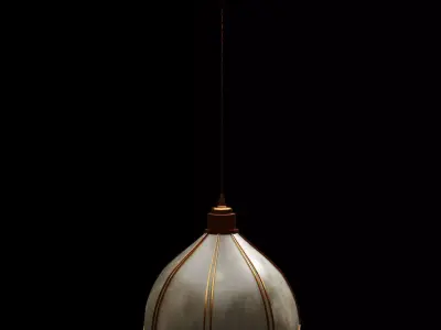 Retro Pendant Light Low-poly 3D model