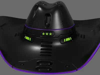 Space Cowboy Hat 3D model