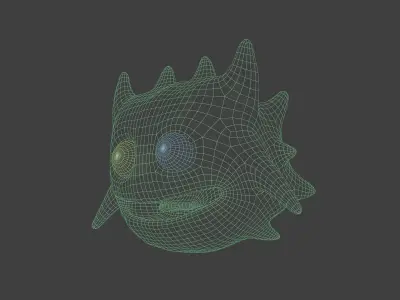 Fantasy Magic Cute Creature with Lighting Body Pattern 3D model