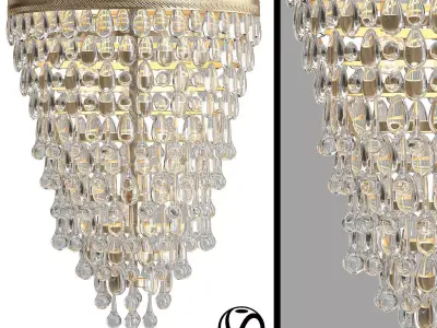 Clarissa Glass Drop Pendant 3D model