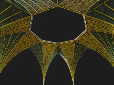 Medieval Church Ceiling Octogon - Base ONLY 3D model