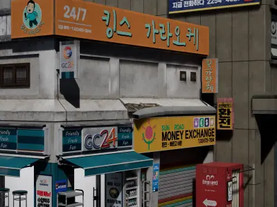 Korean Corner Store - UE4 Low-poly 3D model