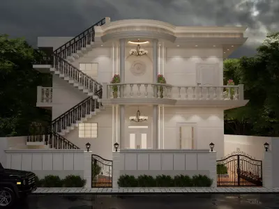 Classical Elevation  Low-poly 3D model