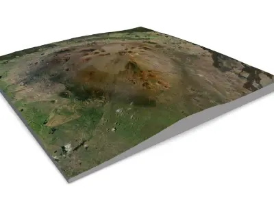 Mountain landscape Mauna Kea Forest Reserve Hawaii 3D model