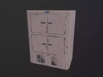 Mortuary Refrigerator 3D Model Low-poly 3D model