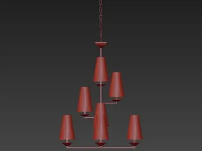 Fontaine Vertical 8 Light Chandelier 3D model purchase