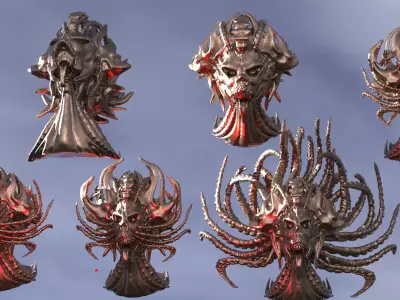 Alien God scull collection 1  3D model