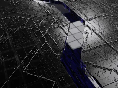 Cyber technology circuit board 3D model