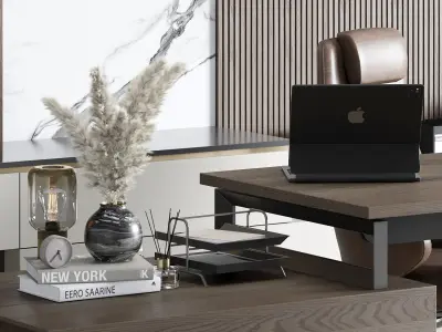 Boss Desk - Office Furniture 02 3D model