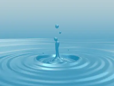 Water Crown Splash 3D Model Pack