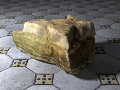 Big ColorFul Rock Free 3D model