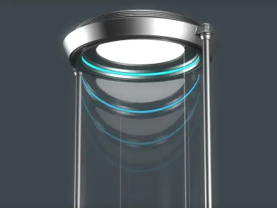 Sci Fi Liquid Cylinder 3D model