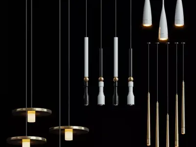 Fulcrum light chandelier 3D model