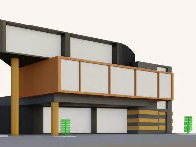 Low Poly Modern House Pack - 20 Low-poly 3D model